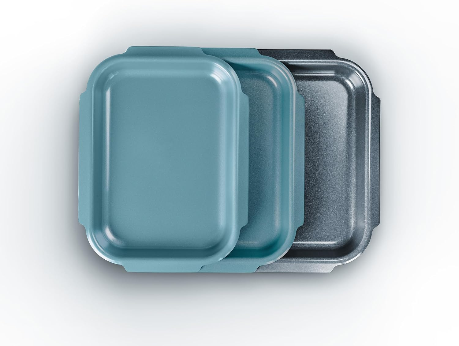 Joseph Joseph Nest&trade; Bake 3-Piece Non-Stick Baking Tray Set, Carbon Steel, Easy-Pull Handles, Stackable, Space-Saving Design, 10-Year Guarantee