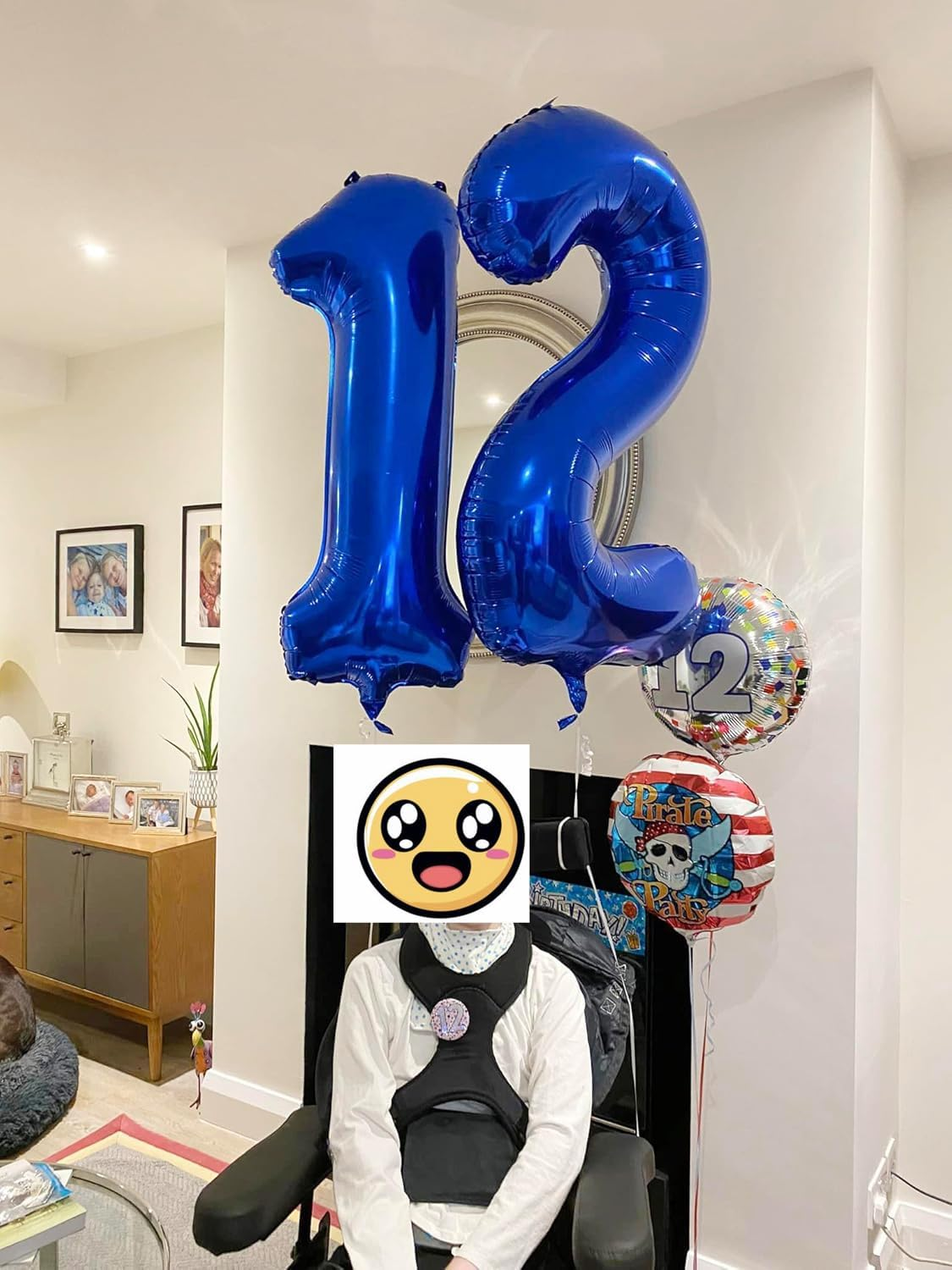 Weforu 40 Inch Giant Number Balloons Foil Digital Balloon for Birthday Anniversary Party Festival Decorations (1)