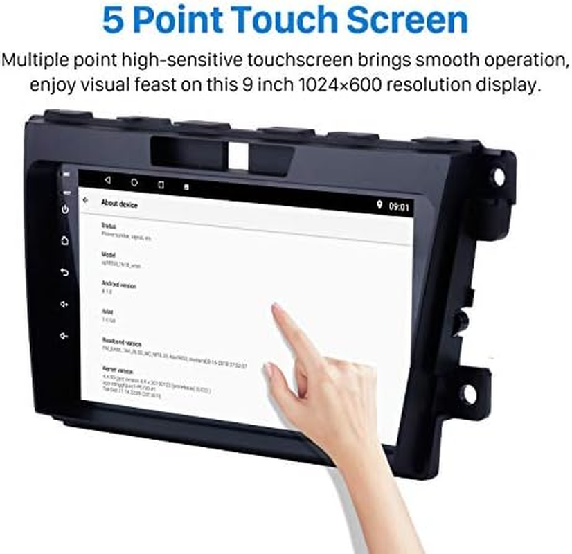 9 Inch Android 10 Car Stereo with GPS Navigation for Mazda CX-7 2007-2014 Car Multimedia Player image number 5