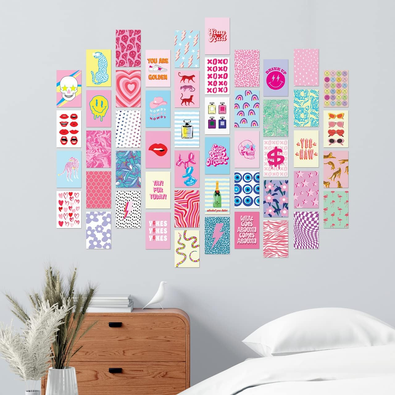 Cloncep Design Preppy Room Decor Collage Kit, 50 PCS, 4X6 Inch, Preppy Decor for Wall, Preppy Wall Collage, Preppy Pictures for Wall, Aesthetic Wall Art image number 3