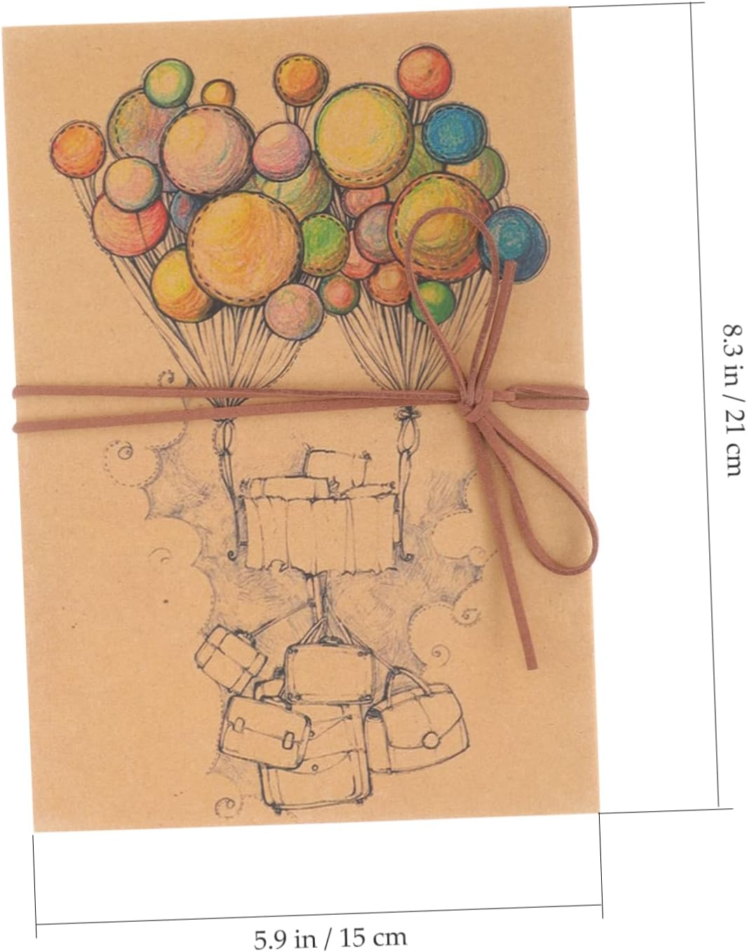 Mobestech Romantic Accordion Style Scrapbook Photo Album Kit Balloon Pattern Cover for Birthday Christmas image number 2