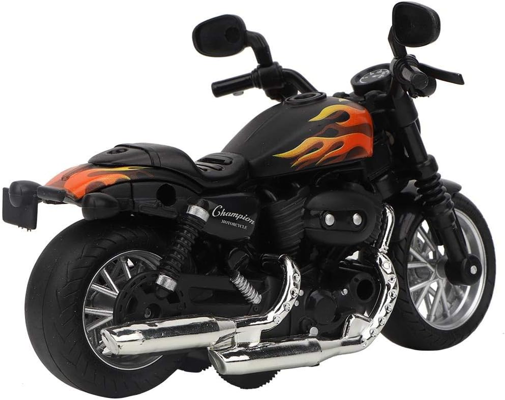 Motorbike Model Toy, Durable Alloy Motorbike Model Toy, Superior Vertical for Kids Teens Sons Children Boys(Black) image number 2