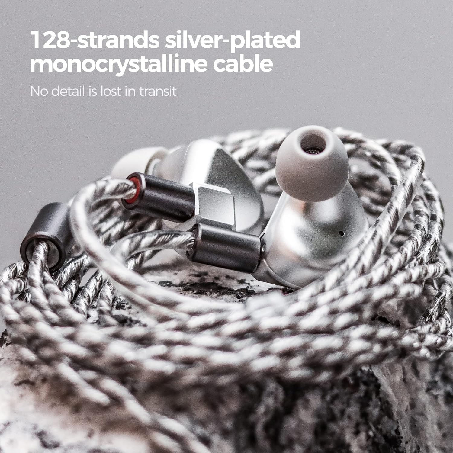 Letshuoer S12 In-Ear Headphones 14.8Mm Planar Magnetic Driver Wired In-Ear Hifi Earphones for Smartphones/Pc/Tablet (4.4Mm Connector, Silver) image number 3