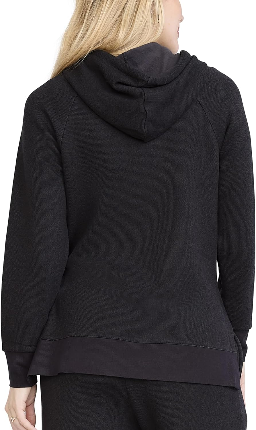 Motherhood Maternity Women'S Long Sleeve Fleece Tunic Pullover Pregnancy Hoodie with Side Slits and Kangaroo Pocket image number 2