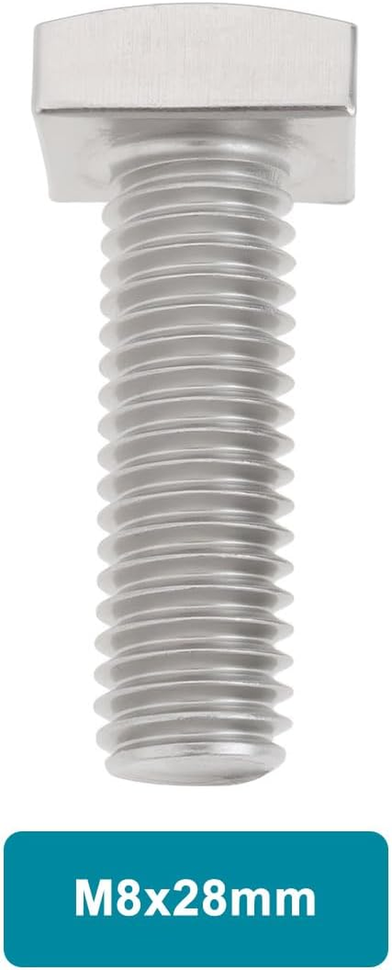 4Pcs M8X28Mm Battery Terminal Bolt Screw with Nuts for Cars Boats image number 1