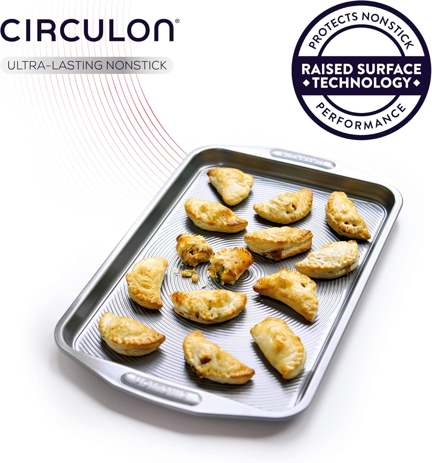 Circulon Momentum Non Stick Bakeware Set - 10 Piece Baking Set with Baking Trays, Cake Tins, Muffin Tray and Cooling Rack, Carbon Steel, Dishwasher Safe