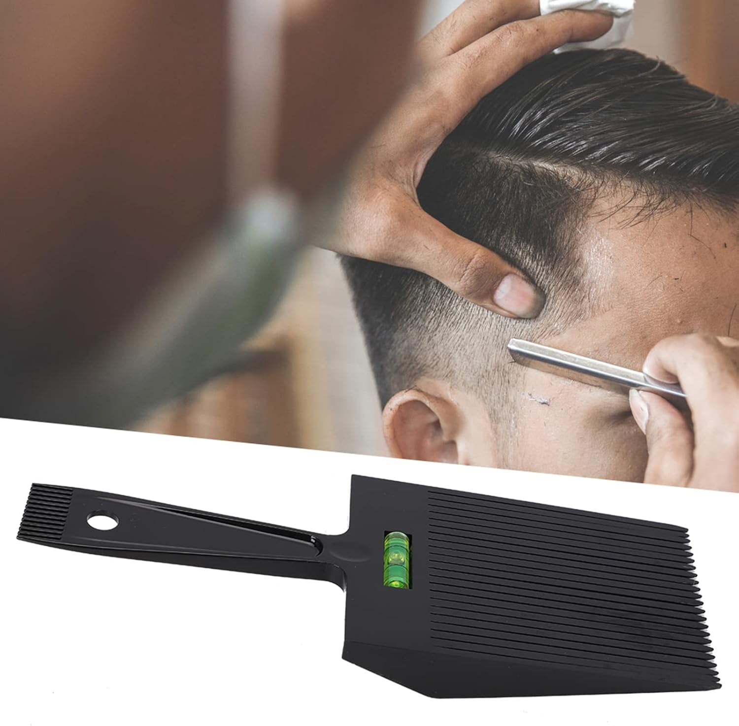 Step Comb, Guide Comb with Flat Top for Hair Cutting, Hair Cutting Comb with Large Teeth and Precise Water Levelling System, Hairdressing Salon Hairstyle Tool image number 3