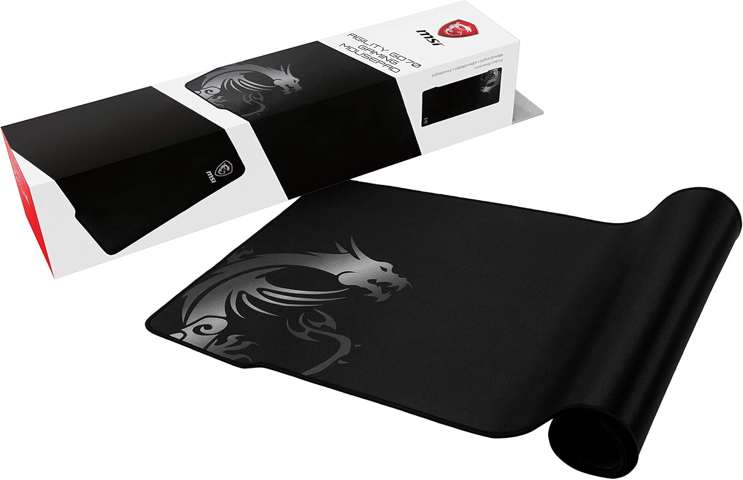 MSI Agility GD60 - RGB Gaming Mouse Pad, Low Friction Textile Surface, Soft Seamed Edges, Anti-Slip Base - 386 X 276 X 4 Mm image number 1