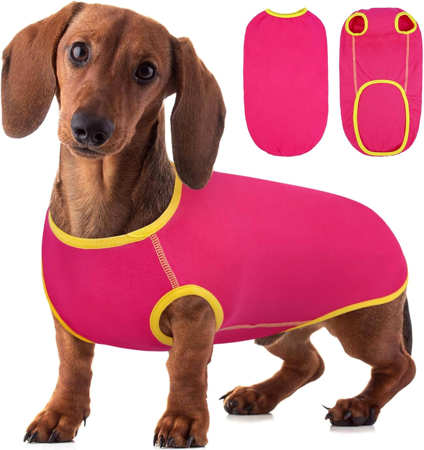 Hjyokuso Dachshund Jumper, Soft Elastic Dachshund Fleece Pullover for Mini Sausage Dogs, Lightweight and Breathable for Home Use or Outdoor Walks, All-Season Wear, Black XS