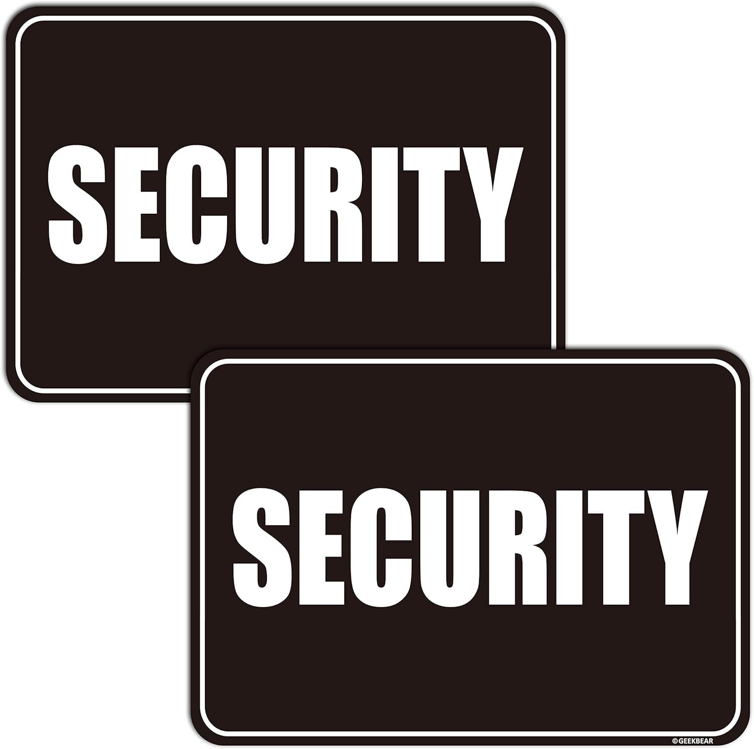 GEEKBEAR Security Sign Magnet (2 Pack) - Reflective, Durable & Eye-Catching Design for Professional Patrol Vehicles image number 5