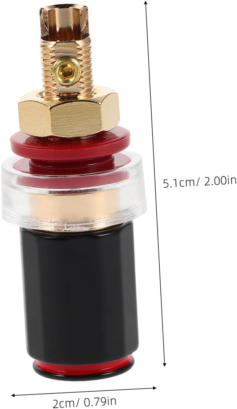 KICHOUSE Hifi Speaker Binding Post Terminal Banana Plugs Connector for Amplifier Wire Durable Audio Jack for Home Theater and Professional Studio Enhanced Sound Clarity Compatibility