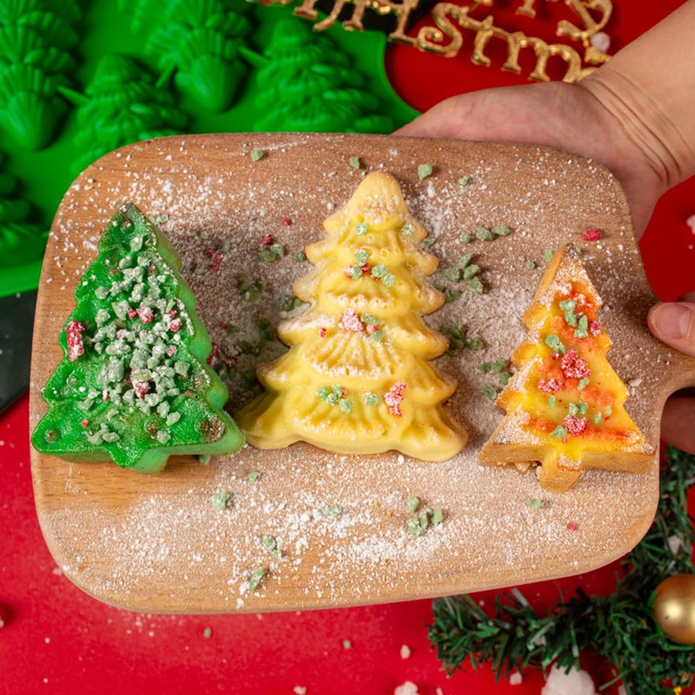 Pattern Christmas Chocolate Moulds Silicone Christmas Cake Chocolate Mould Christmas Silicone Fondant Moulds Silicone Christmas Fondant Moulds 3D DIY Baking Tools image number 6