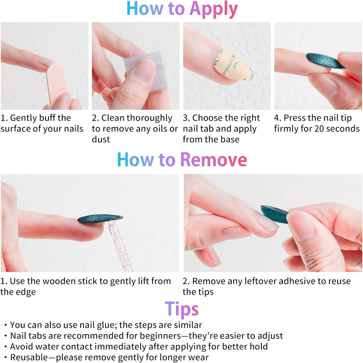 Sun&Beam Nails Handmade Press-On Short Coffin Ballerina White Yellow Y2K Sweet Summer Design Fashion False Nail Tips 10 Pcs Set (#272 M) - S image number 3