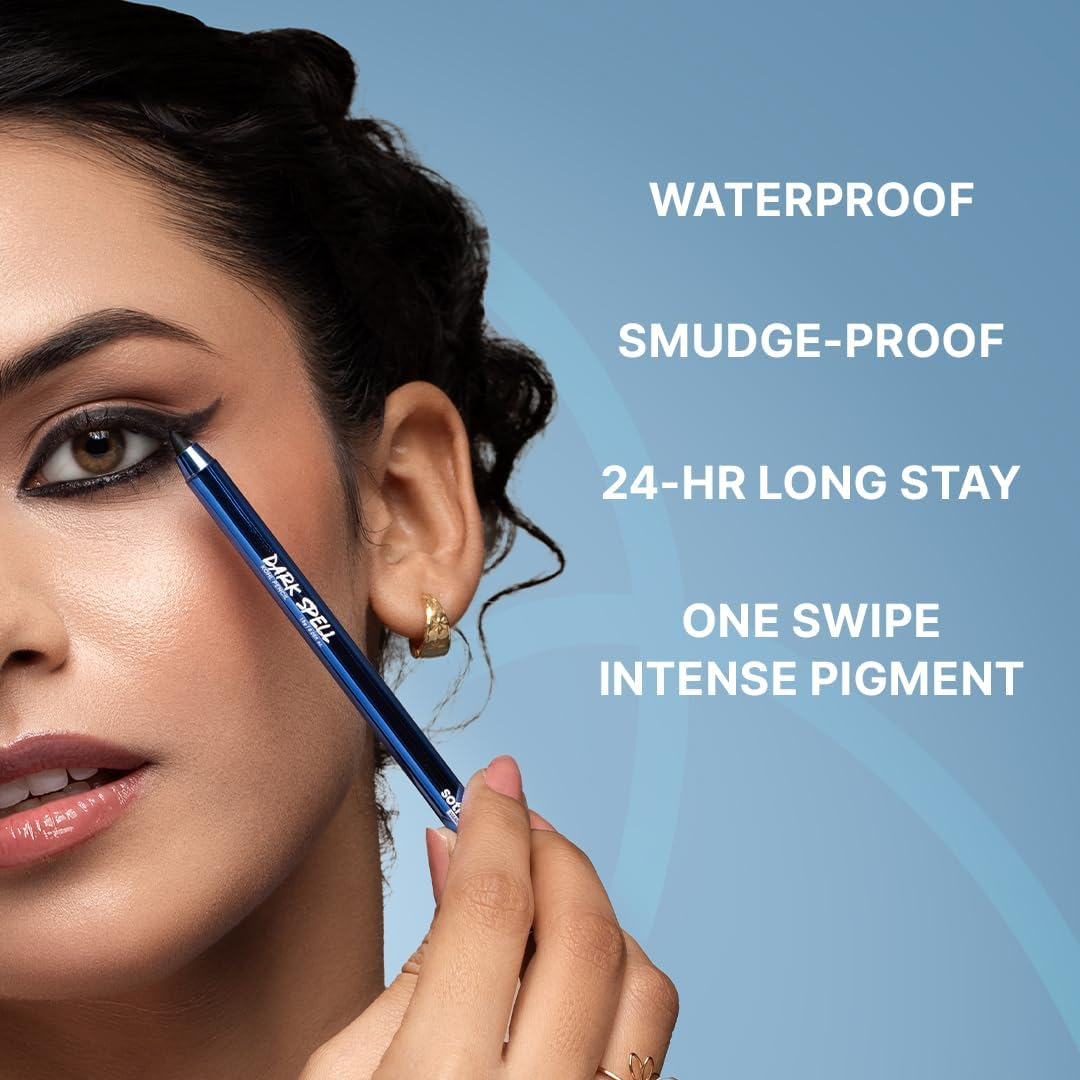 Sotrue Dark Spell Kohl Kajal Pencil with Sharpener | Smudgeproof, 24 Hours Long Stay | One Swipe Application | Matte Finish |1.5 Gm image number 2