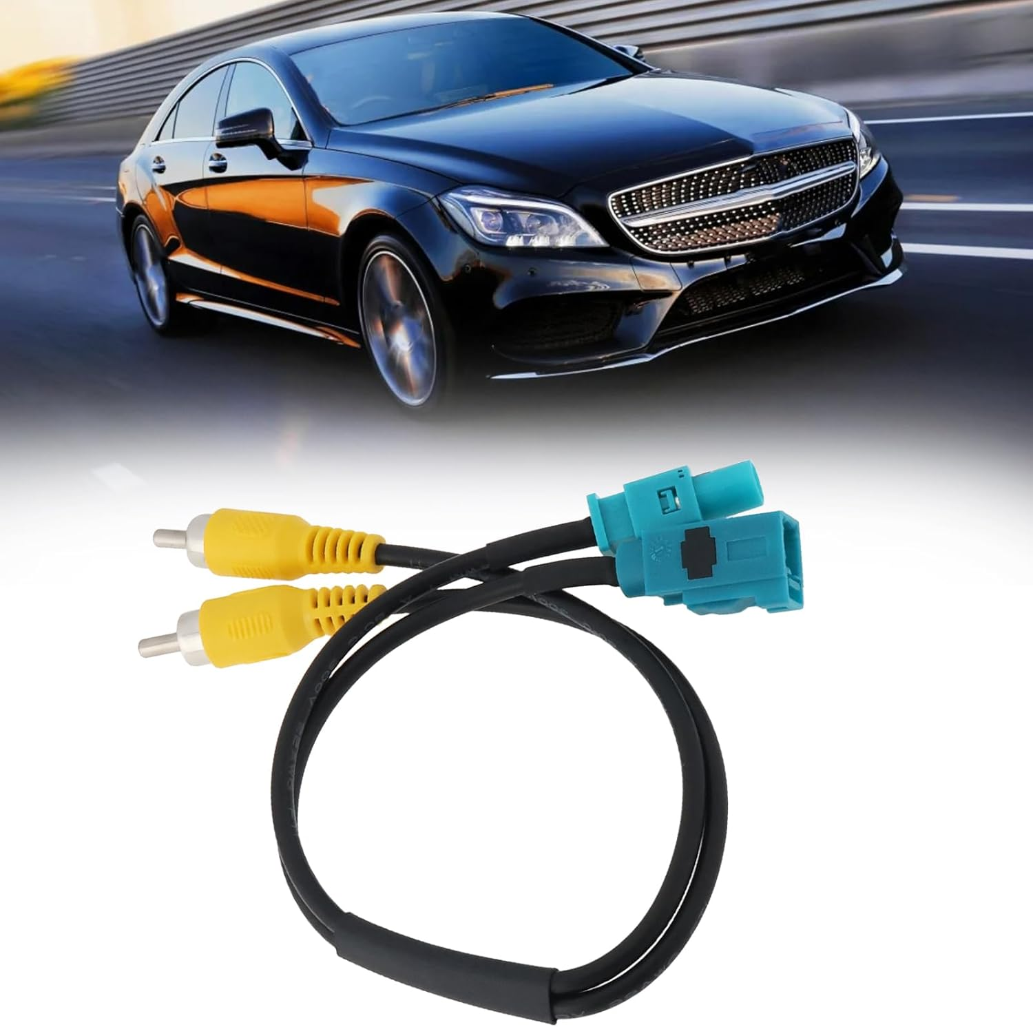 Emsea Car Rear View Camera Fakra Female to RCA Adapter Compatible with Mercedes Compatible with Ford 25Cm image number 5