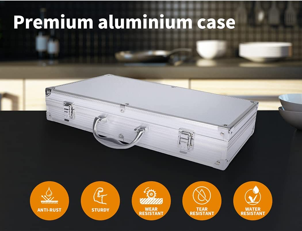 Toque Stainless Steel Outdoor Barbecue Utensil Tool 18-Pieces Set