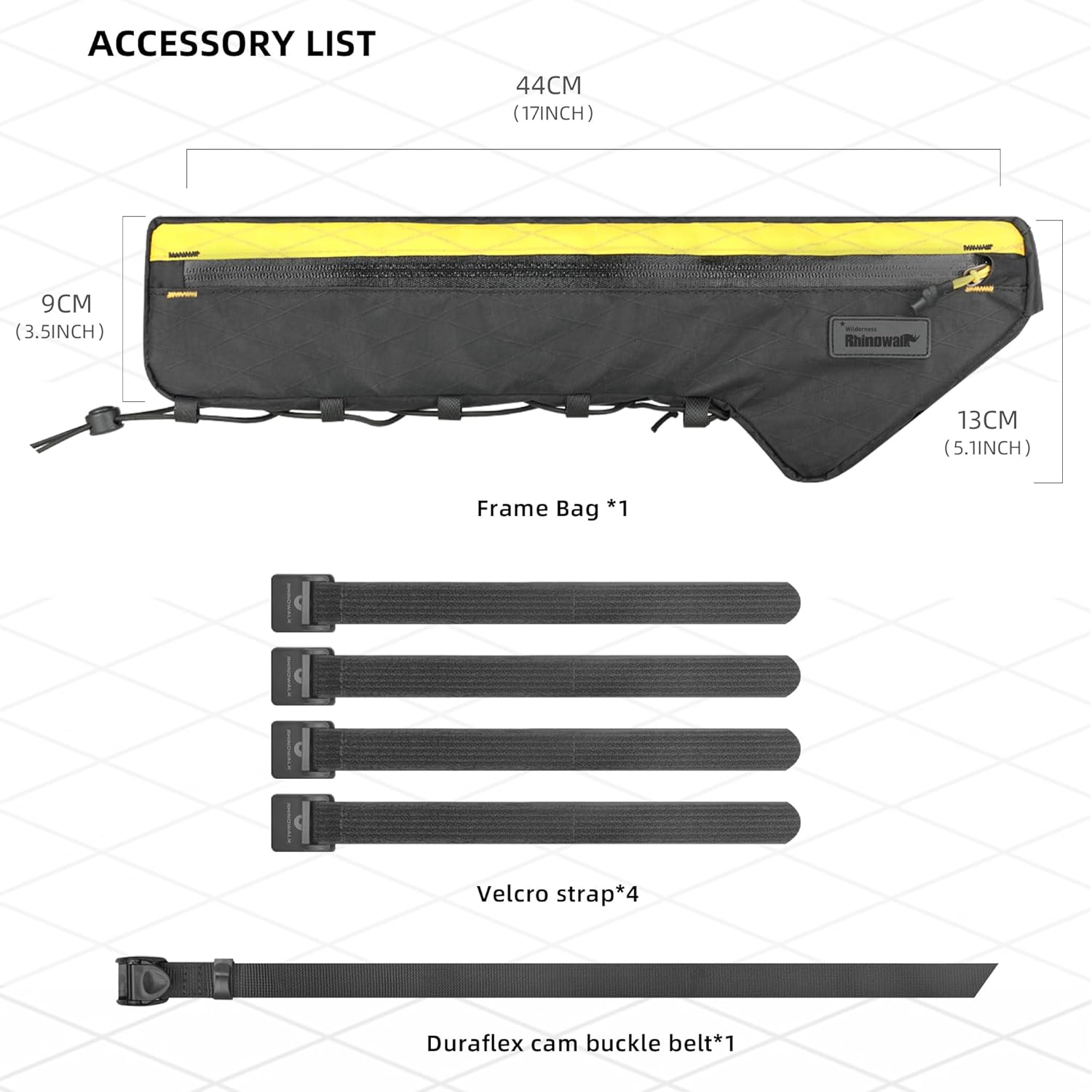 Rhinowalk Bike Bag Bike Frame Bag Waterproof Bike Triangle Bag 2.7L Bicycle Pouch under Tube Bag Professional Cycling Accessories(L) image number 3