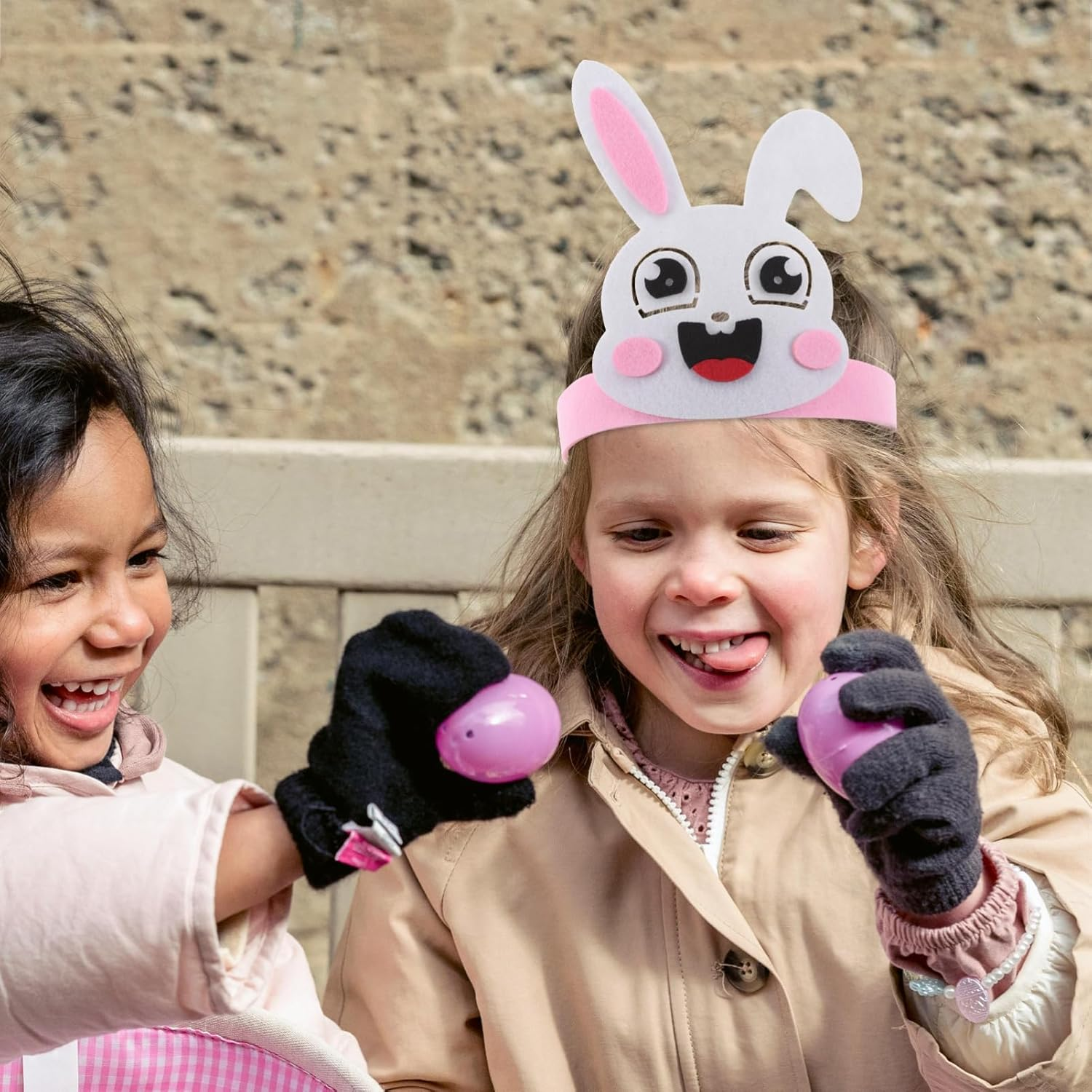 JOINPAYA 4Pcs Easter Bunny Crown Hat Headband: Bunny Birthday Party Hats Bunny Hats Rabbits Crown for School Activity Easter Party Decoration image number 2