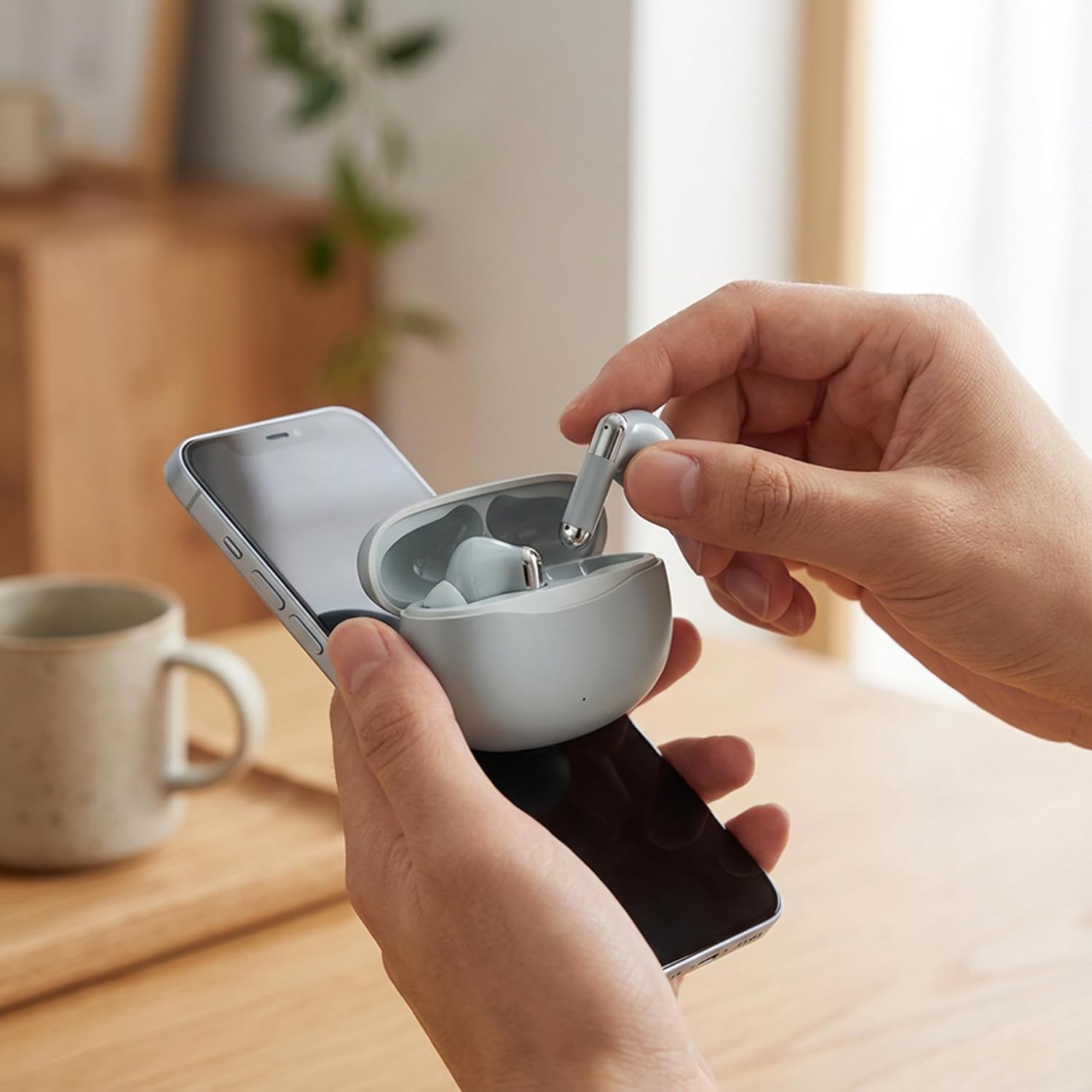 Intempo Noise Cancelling Headphones - Wireless Bluetooth Earbuds, 22 Hours Playback Time, Noise Cancelling, Touch Control, Additional Earplugs, Type-C Charging Cable image number 4