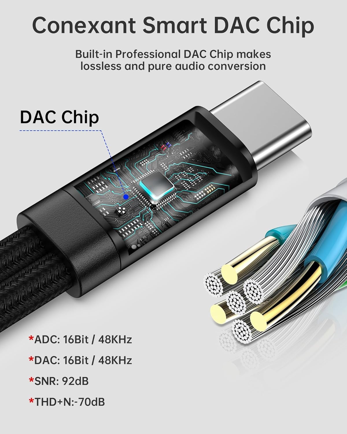 2Pack 2 in 1 USB C to 3.5Mm Aux Adapter, Android Dongle C to C Fast Charging for Samsung Galaxy, Apple Iphone 15 Headphone Jack Adapter, 60W PD Aux Audio Cord Adoptor, Aux Male to Female Converter