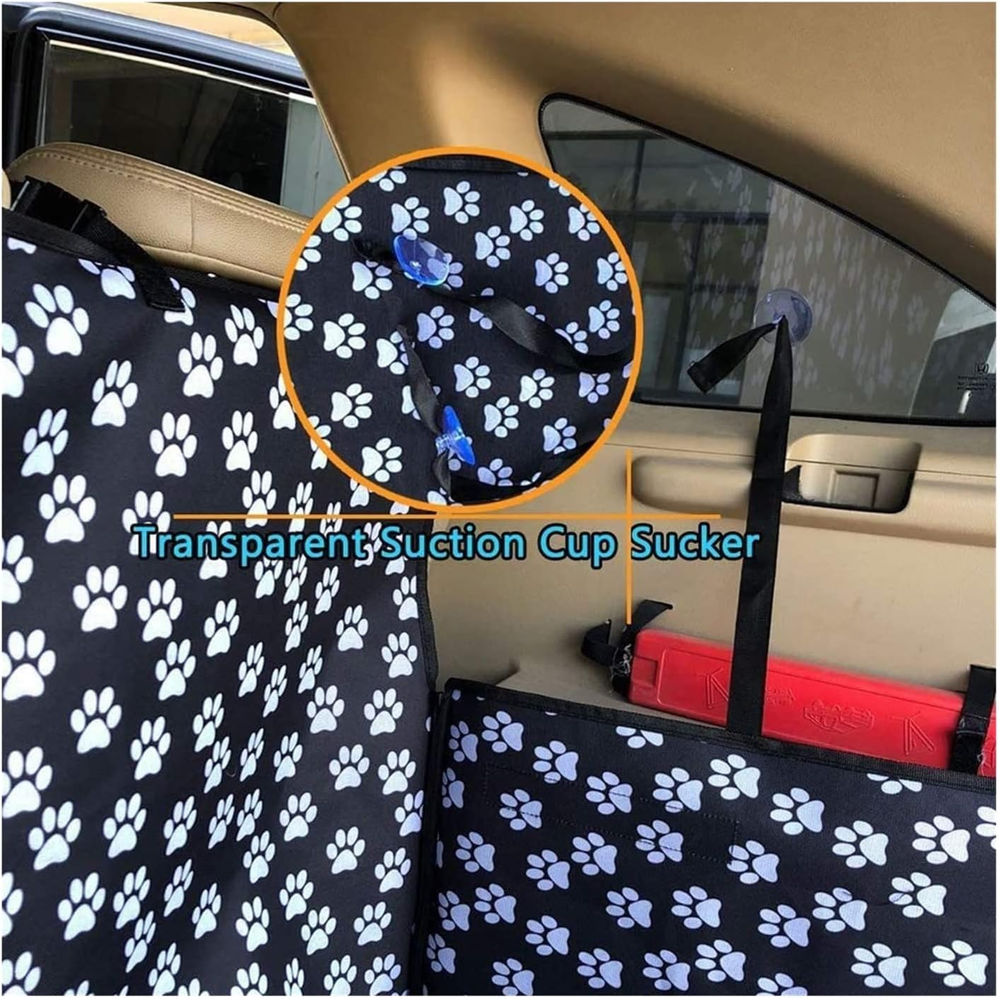 Dog Car Seat Cover Pet Car Seat Cover Cushion Dog Carrier Bag Back Hammock Protection Belt Seat Belt Dog Bag Dog Hammock(Color:F) - A image number 7