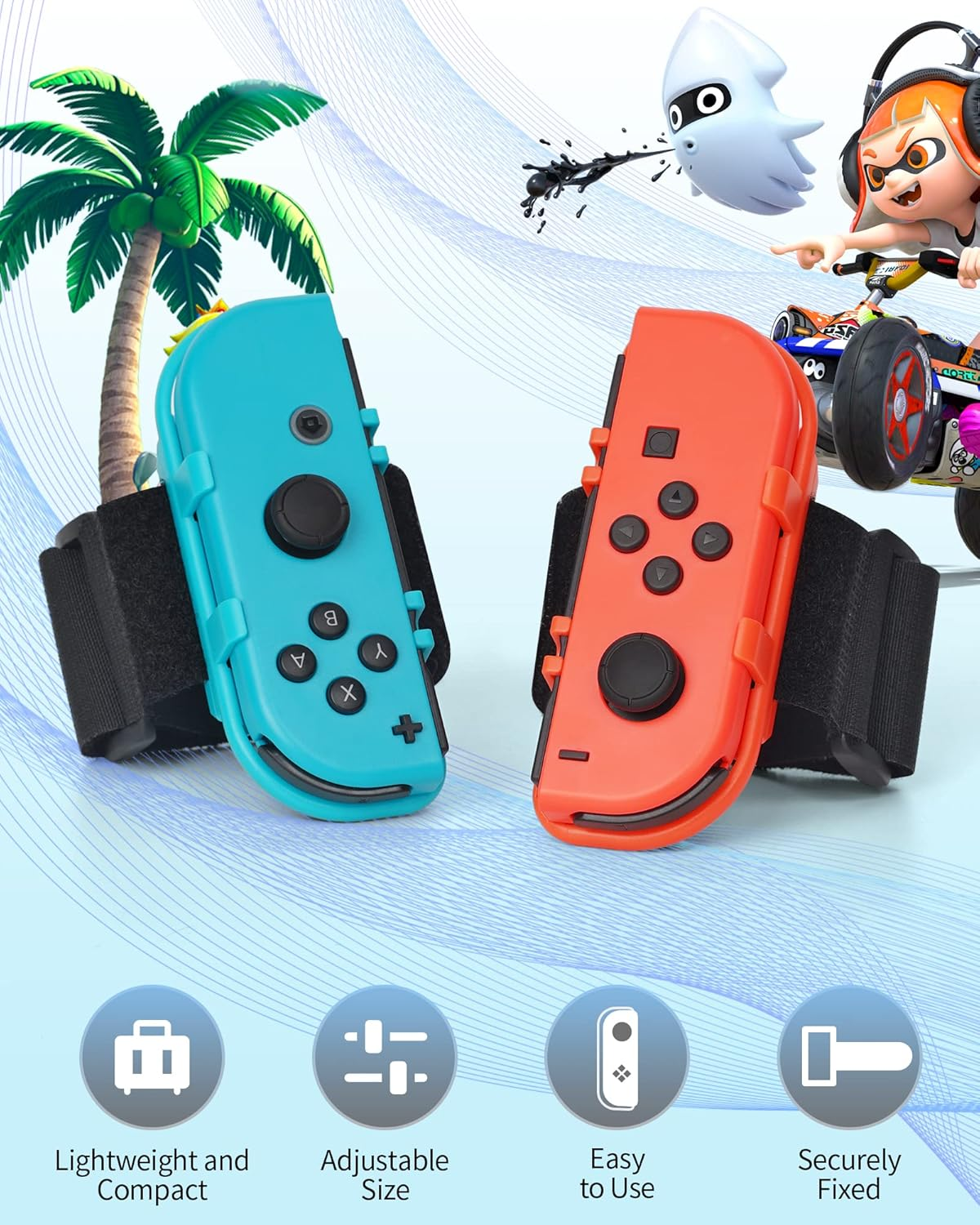 RTTACRTT Wristband for Just Dance 2023/2022/2021 Switch and Zumba Burn It up Game Accessories, Wrist Strap Compatible with Switch Joy Con Controller, Adjustable Size Suitable for Adults and Children image number 6