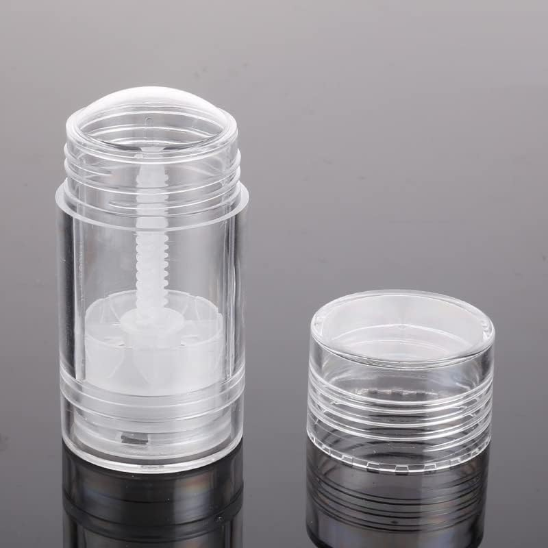 4 Pieces 15Ml Clear Empty Deodorant Containers Twist-Up Deodorant Containers Empty Deodorant Tubes Bottom Filling Deodorant Bottles for DIY Cosmetic Lip Balm Tubes image number 3