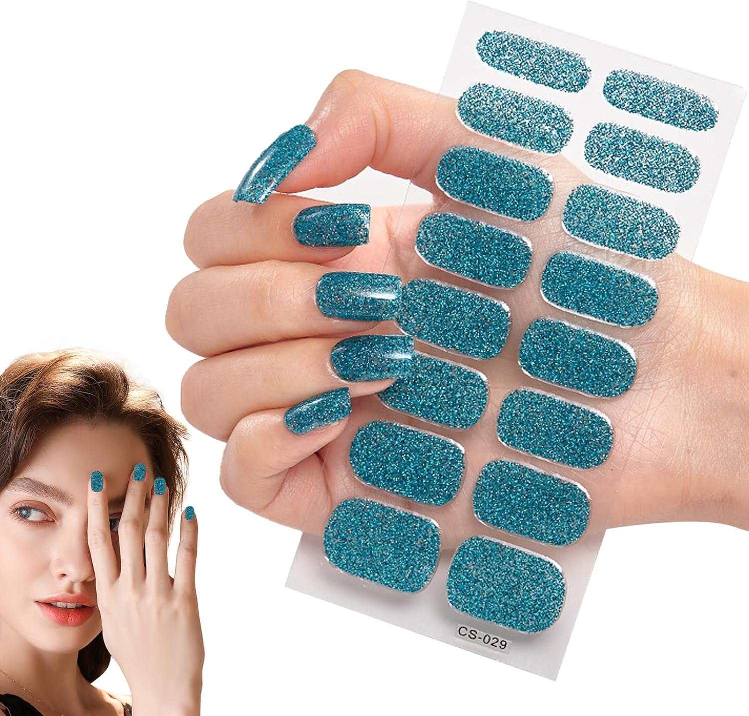 Nail Gel Strips | Gel Nail Stickers - Peel and Stick Stickers, Semi-Cured Strips, Polish Full Wraps image number 2