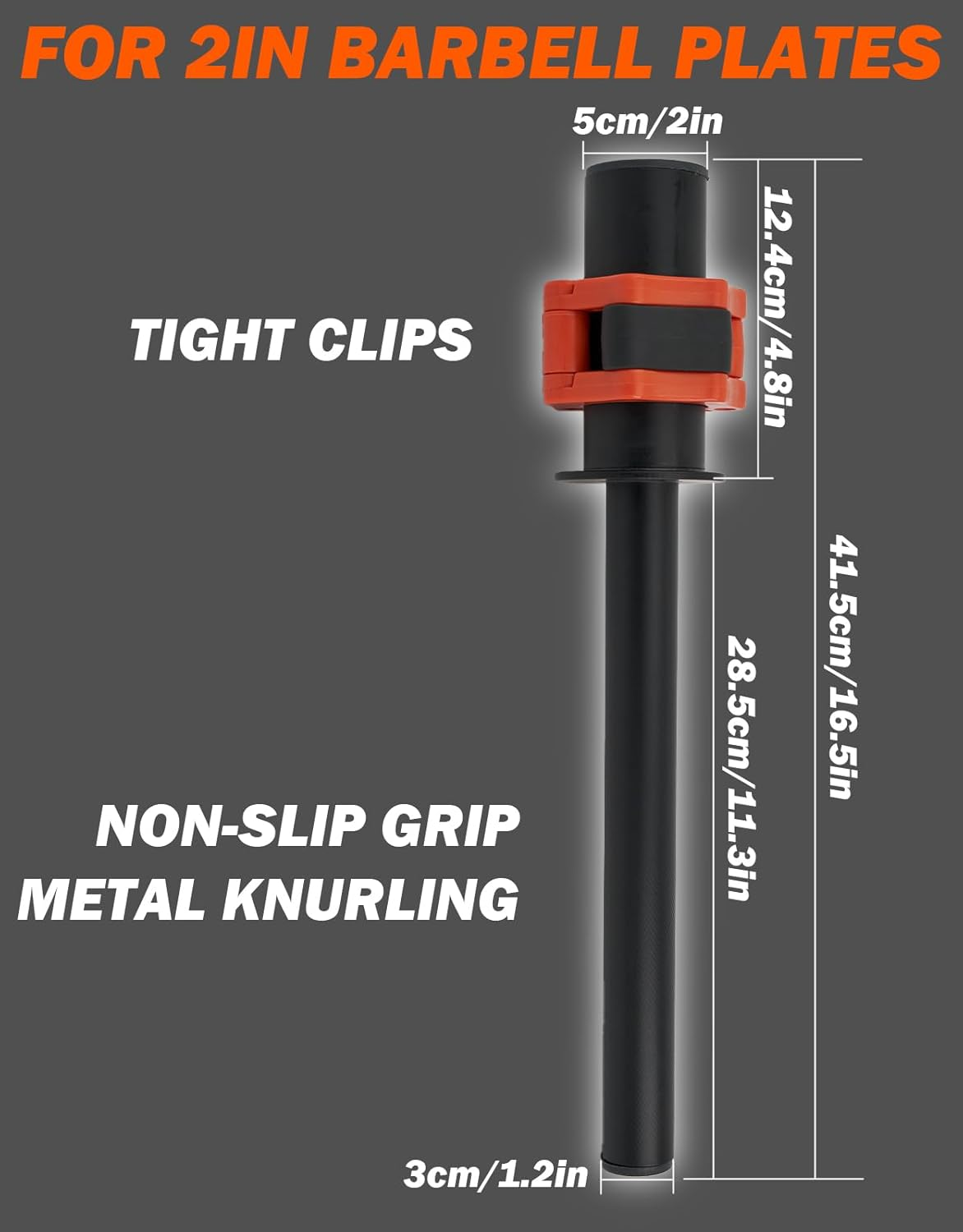 Wrist and Forearm Exerciser, Suitable for 2-Inch Weight Plates, with Collar, Arm and Wrist Strengthening, Forearm Trainer image number 2