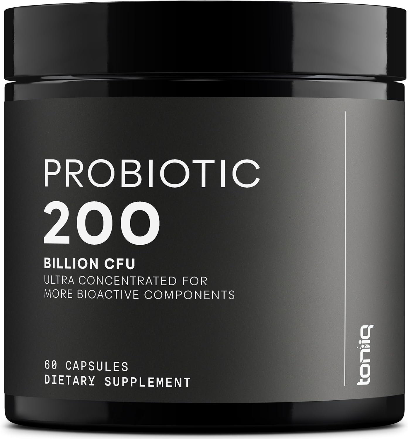 Toniiq Probiotic 200 by - 200 Billion CFU Probiotic Supplement - 30 Verified Probiotics Strains with Prebiotic Enzymes - Fully Shelf Stable Formula - 60 Extended Release Capsules