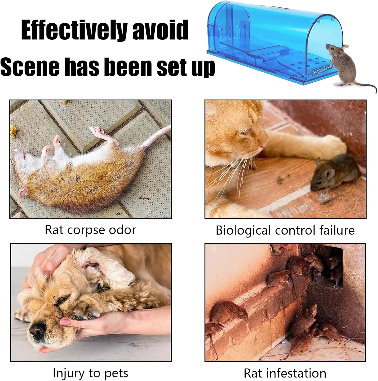 2 Packs of Humane Mouse Traps, the Internal Mouse Trap Can Capture and Release, Can Be Reused, Suitable for Small Rodents, Voles, Hamsters, Moles image number 3
