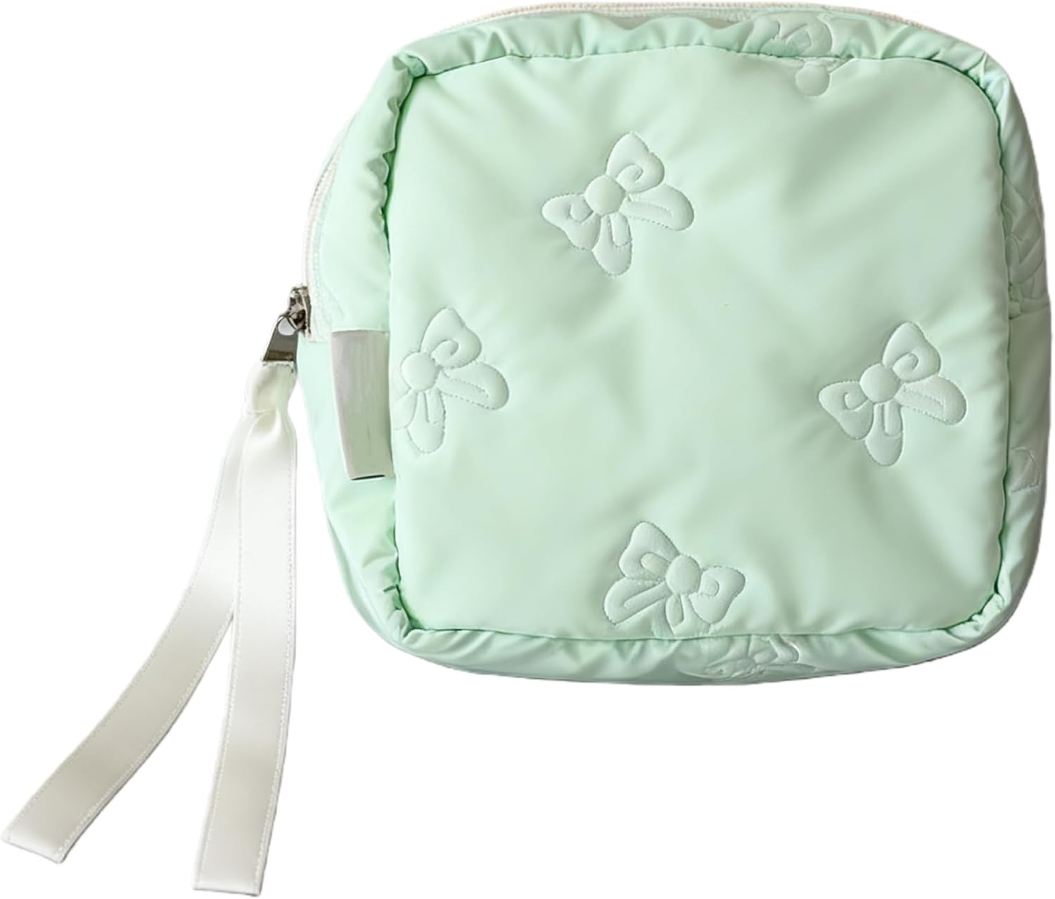 Small Makeup Bag for Purse Bow Mini Cosmetics Bag Cute Square Makeup Pouch Travel Mini Makeup Bag Portable Toiletry Cosmetic Pouch, Style 4, Simple - Style 2 image number 3