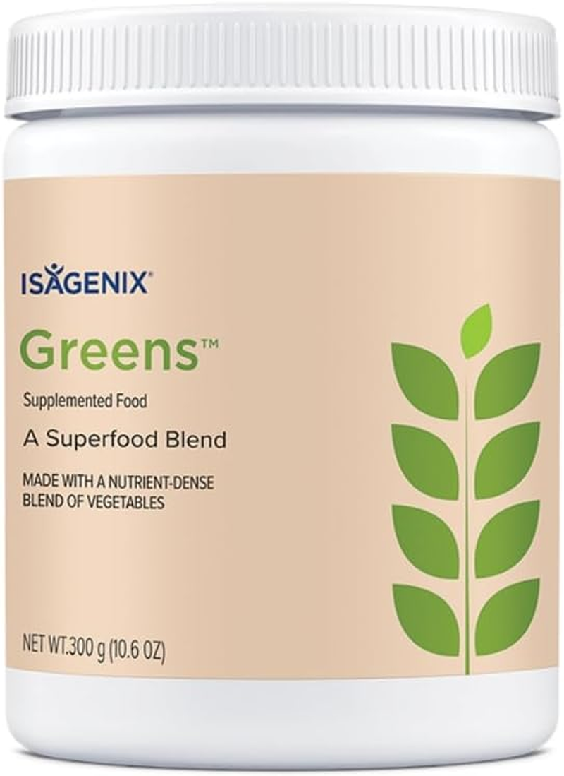 ISAGENIX - Nutrient-Dense, Plant-Based - Greens Supplement Food - 1 X 300 Grams - 30 Servings image number 2