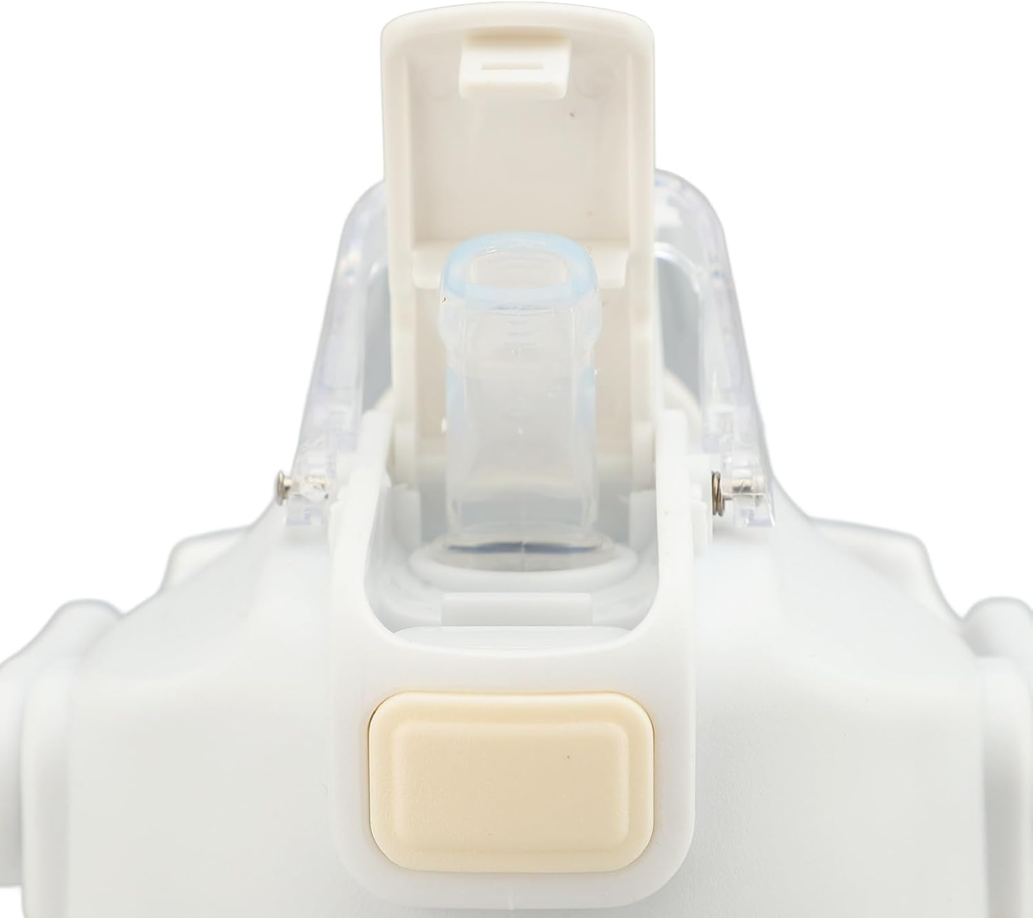 Bewinner 304 Stainless Steel Insulated Water Bottle 1.5L, Straw Lid Handle Reusable Wide Mouth Vacuum Bottle for Gym Fitness (White) - Black image number 6