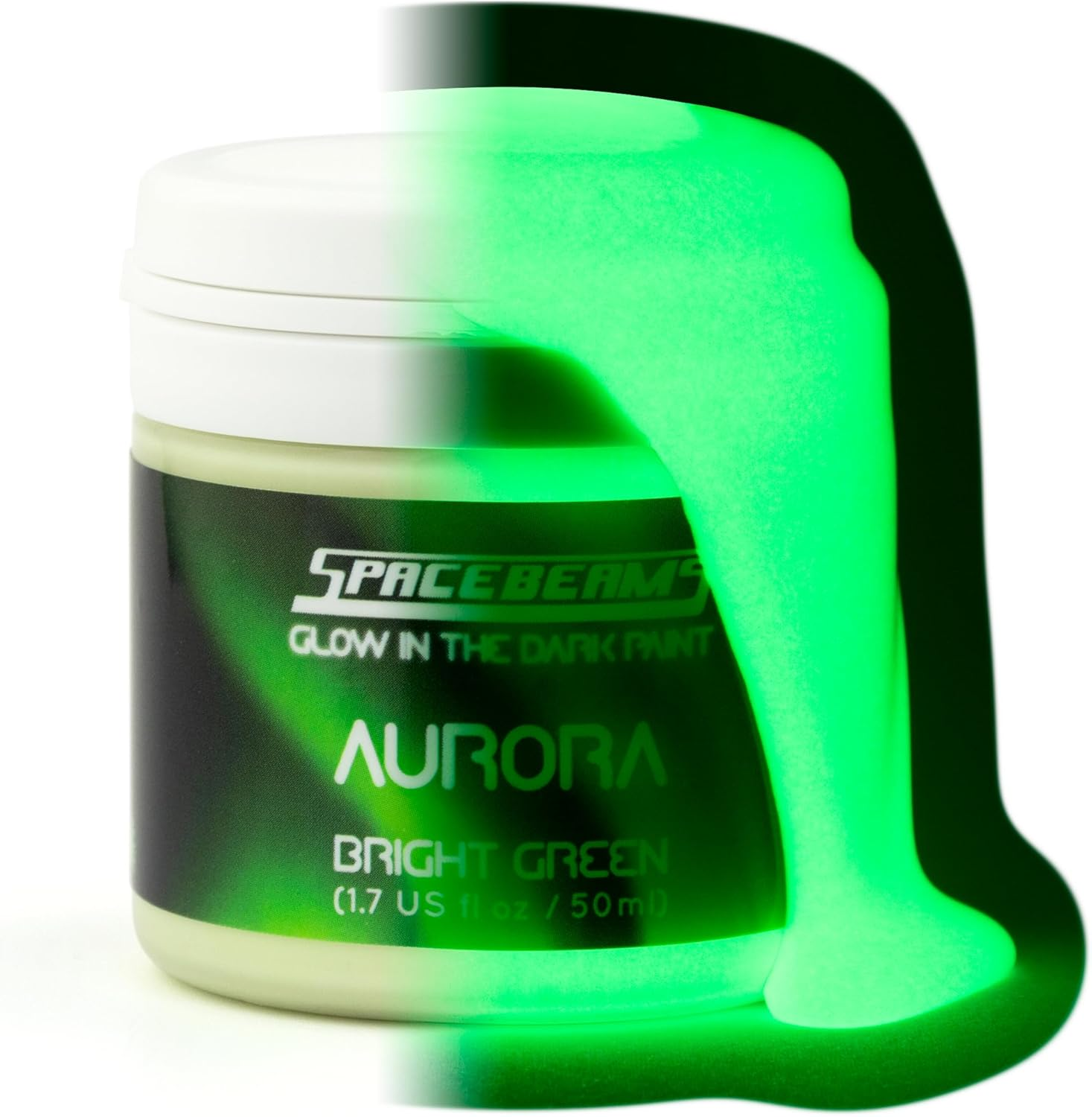 Nebula Glow in the Dark Paint (20Ml) Pink with Orange Glow, Non-Toxic, Water Based, by Spacebeams