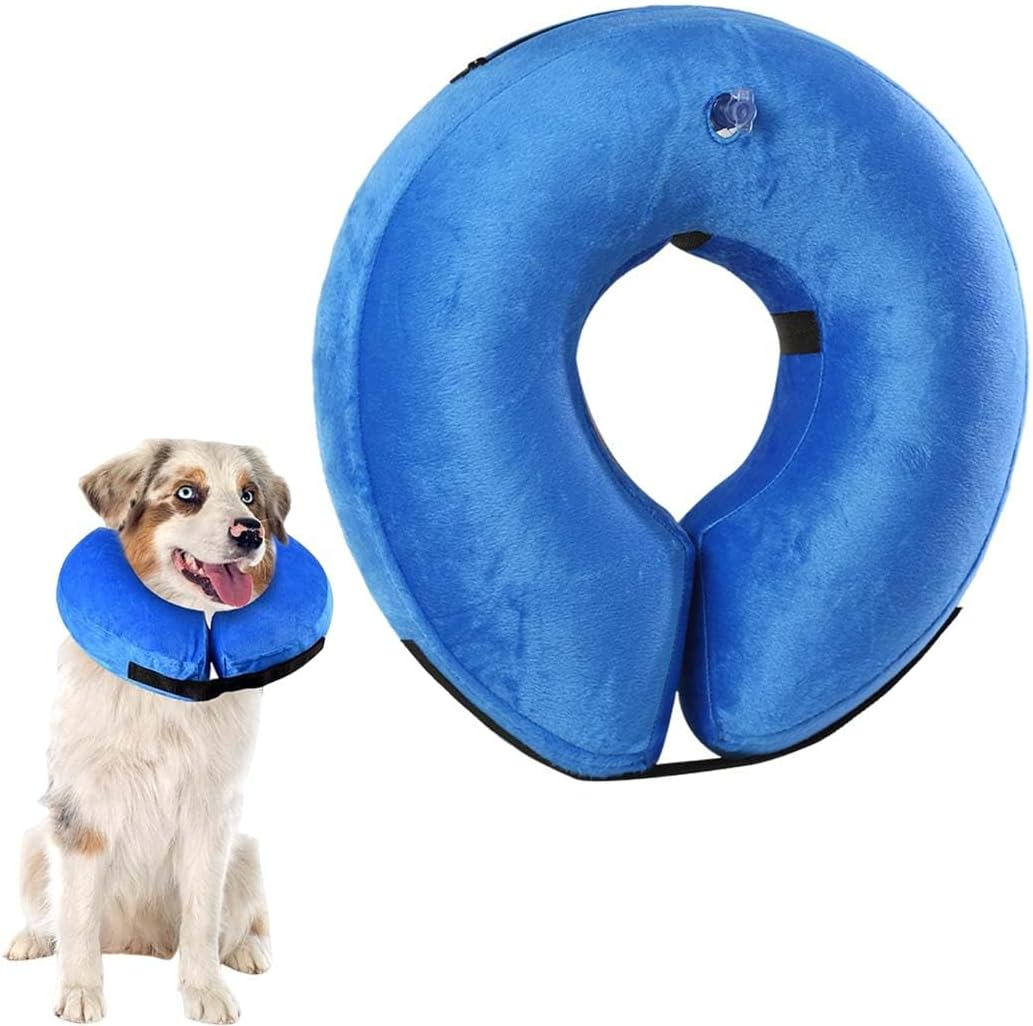 1 Piece Collar Dog & Cat, Dog Collar Leak Protection, Inflatable Neck Collar Soft after Surgery and Castration, Protective Collar, Collar for Dogs and Cats, Protective Collar Dog with Adjustable image number 2