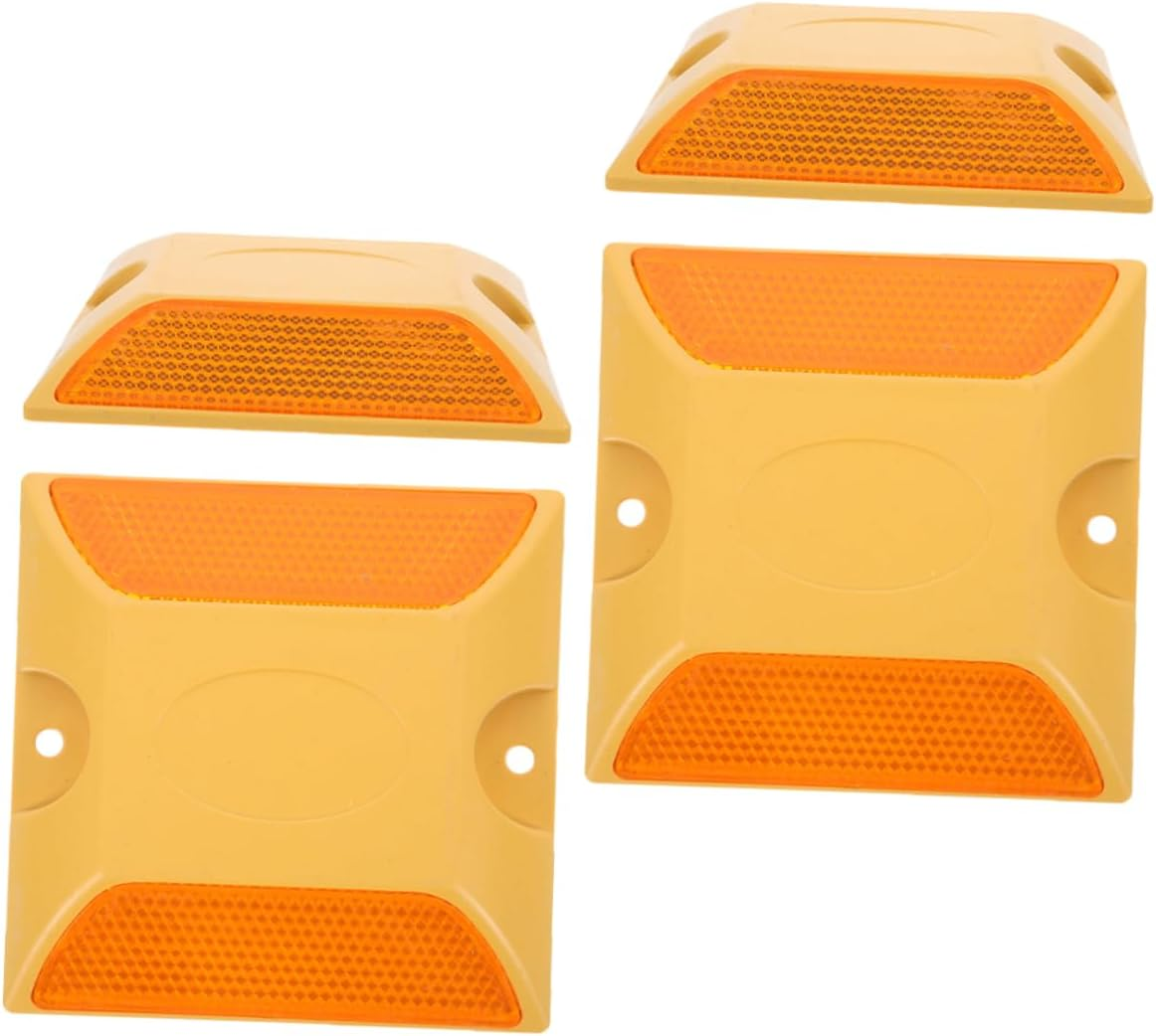4Pcs Road Reflective Markers Raised Plastic Driveway Studs for Night Visibility and Safety image number 3