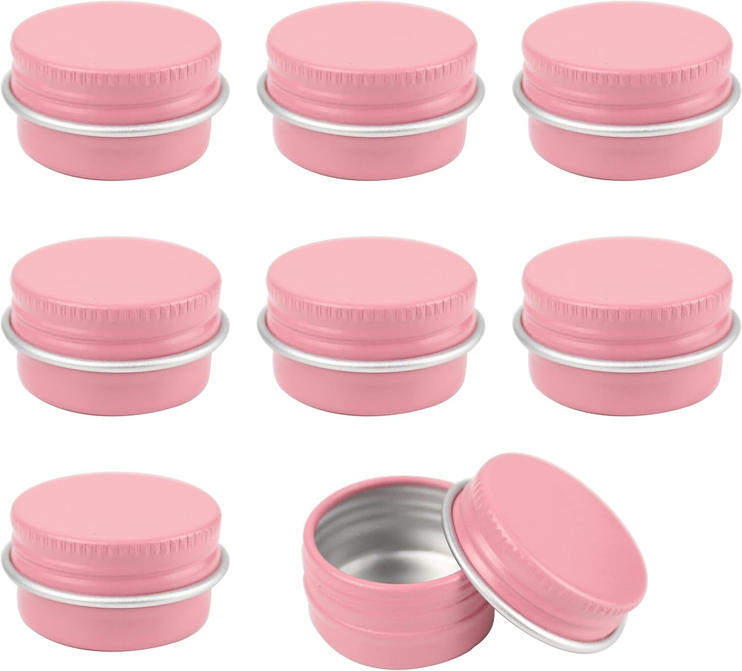 60 Pcs Mini 5G Silver Aluminum Cosmetic Sample Tins Jars Empty Portable Refillable Containers with Screw Lid for Small Sample Jewelry Lip Balm Candles