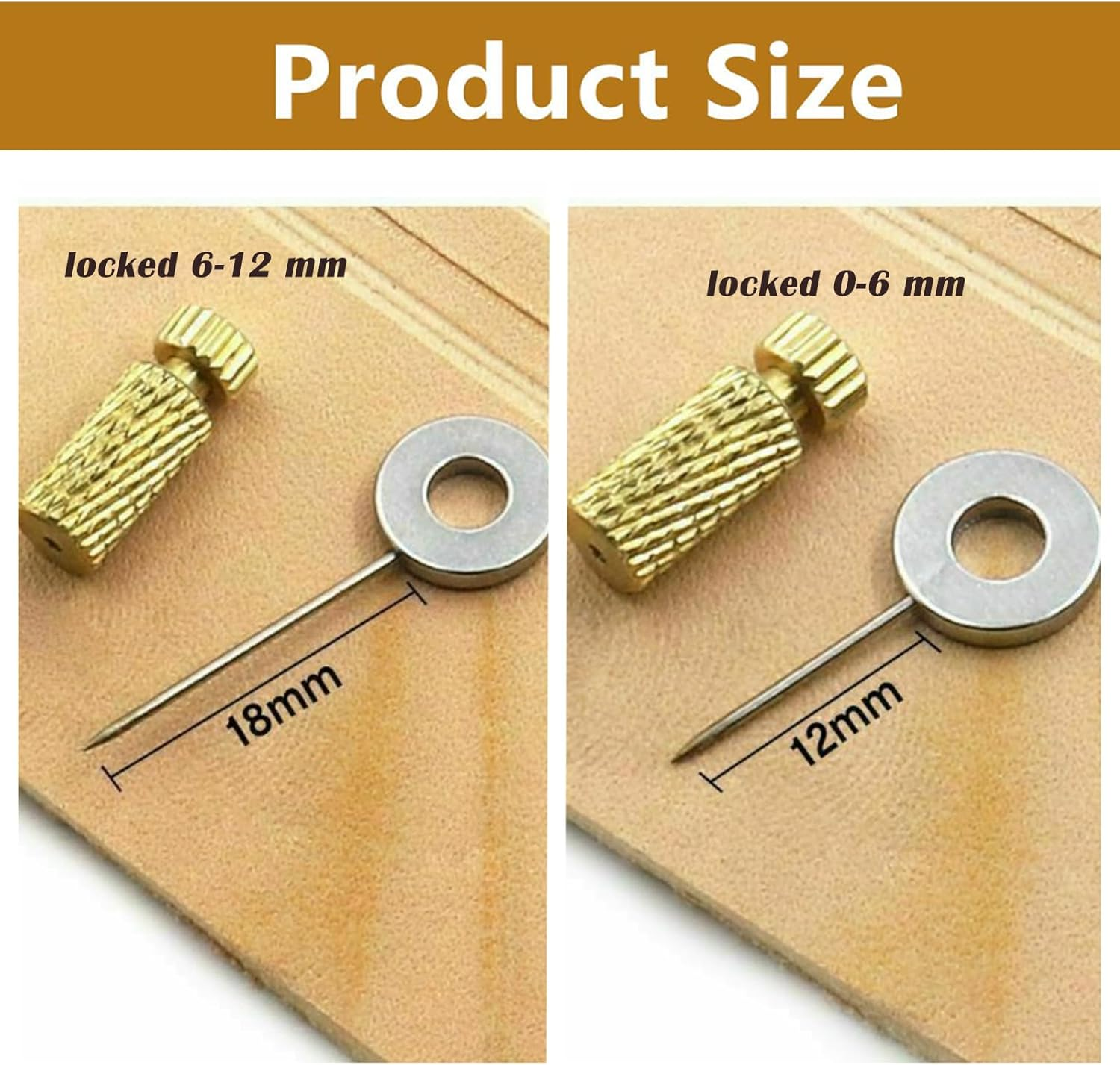 Lyshujli 20Pcs Leather Suture Positioning Needles,Diy Leathercraft Located Needles Leather Locking Pins, Leather Craft Stitching Fixed Suture Needles for Holding Seam Pinning up Leather Sewing image number 1