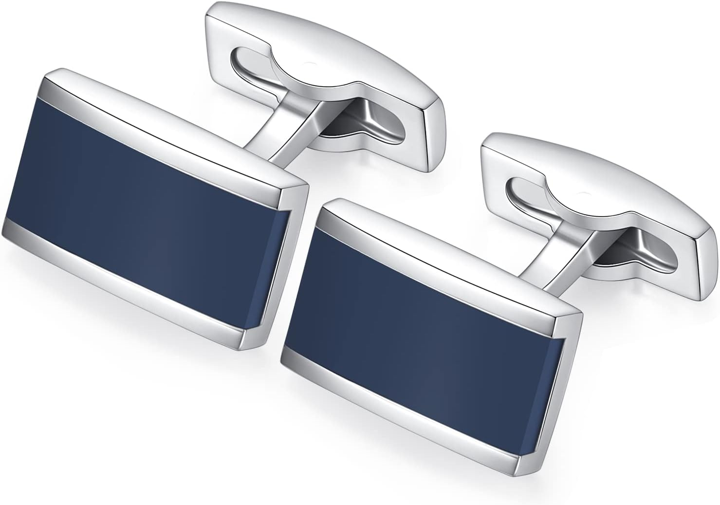 Honey Bear Cufflinks for Men - Shirt Black Rectangle Stainless Steel Business Wedding Gift