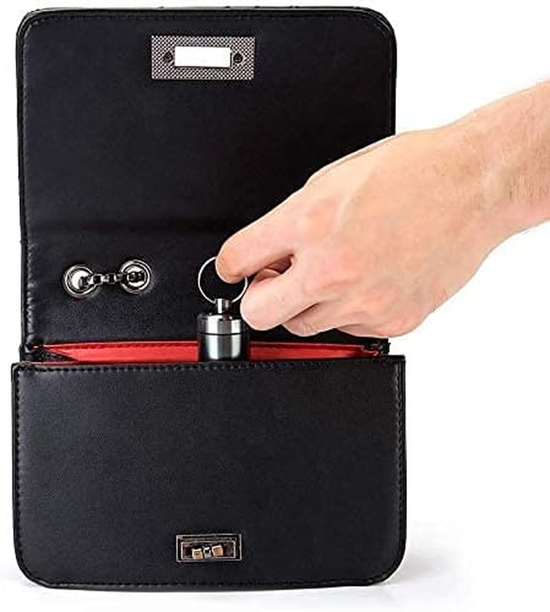 Pill Keychain Holder - 2 Pack of Small Pill Box Waterproof Pill Fob Organizer Portable Pill Holder Keychain (Grey) - Grey image number 4