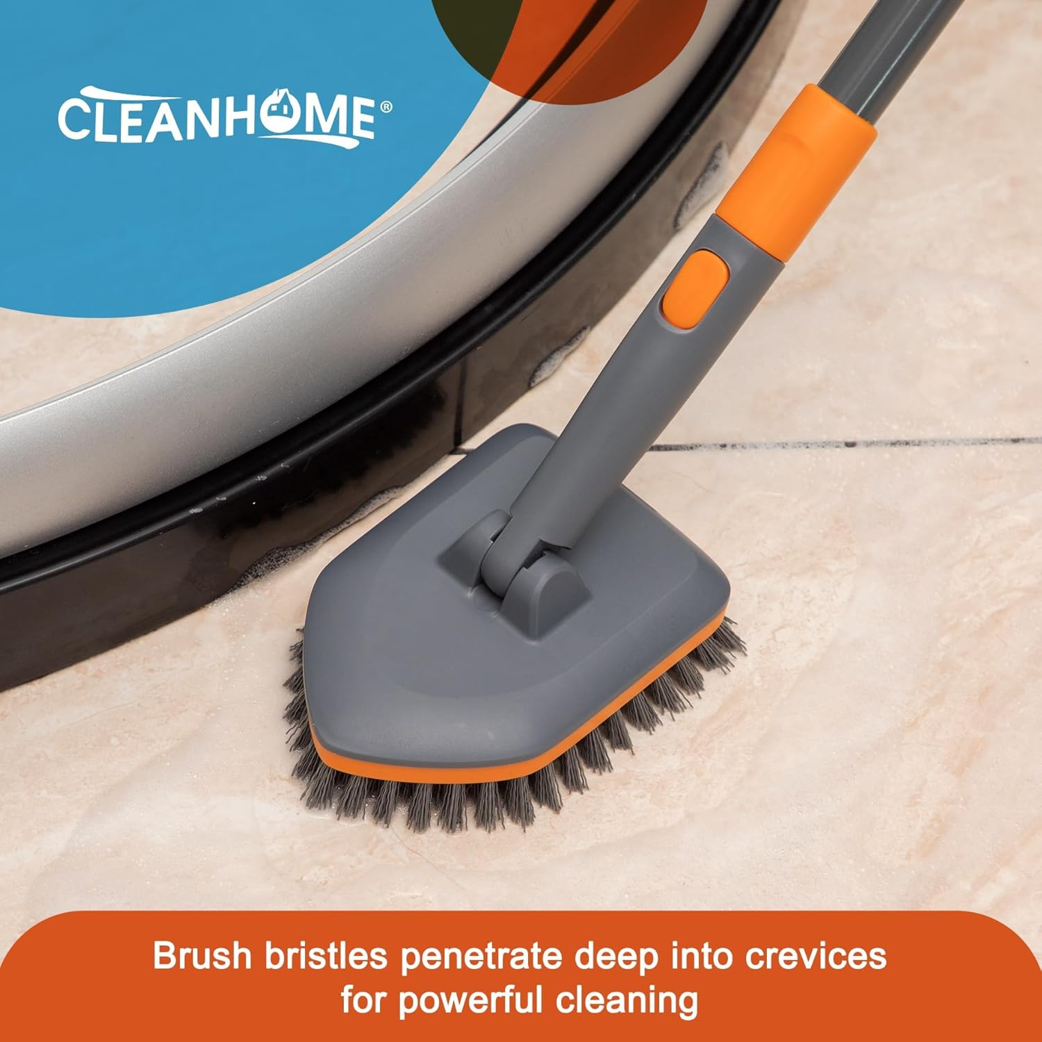 CLEANHOME Shower Scrubber Replacement Heads (2 Pieces), for Cleaning Floors, Tile Gaps and Corners, Suitable for ASIN:B09ZH1LWG1 image number 4