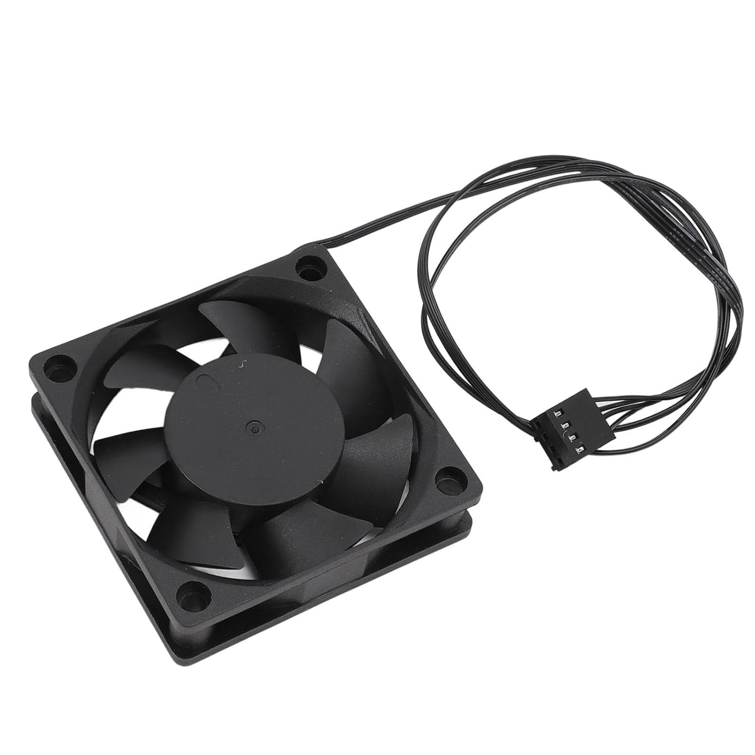 60Mm Computer Case Fans, 4 Pin PWM Fan with Dual Ball Bearing, Smart Temperature Control, 3000RPM Quiet Case Fan for PC Black image number 3