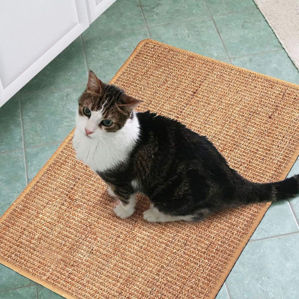 Sisal Cat Scratch Mat (60X40Cm): Durable Pad, Furniture Protector image number 1