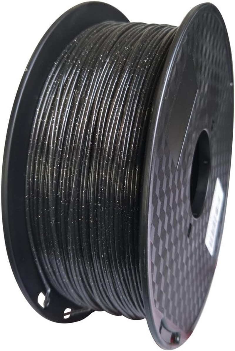 CC3D Black Marble PLA Filament 1.75Mm 3D Printer Filament 1KG 2.2LBS Glittery Sparkle Shining PLA 3D Printing Material Glitter Black Sky Speckle Sparkly Galaxy Black Color