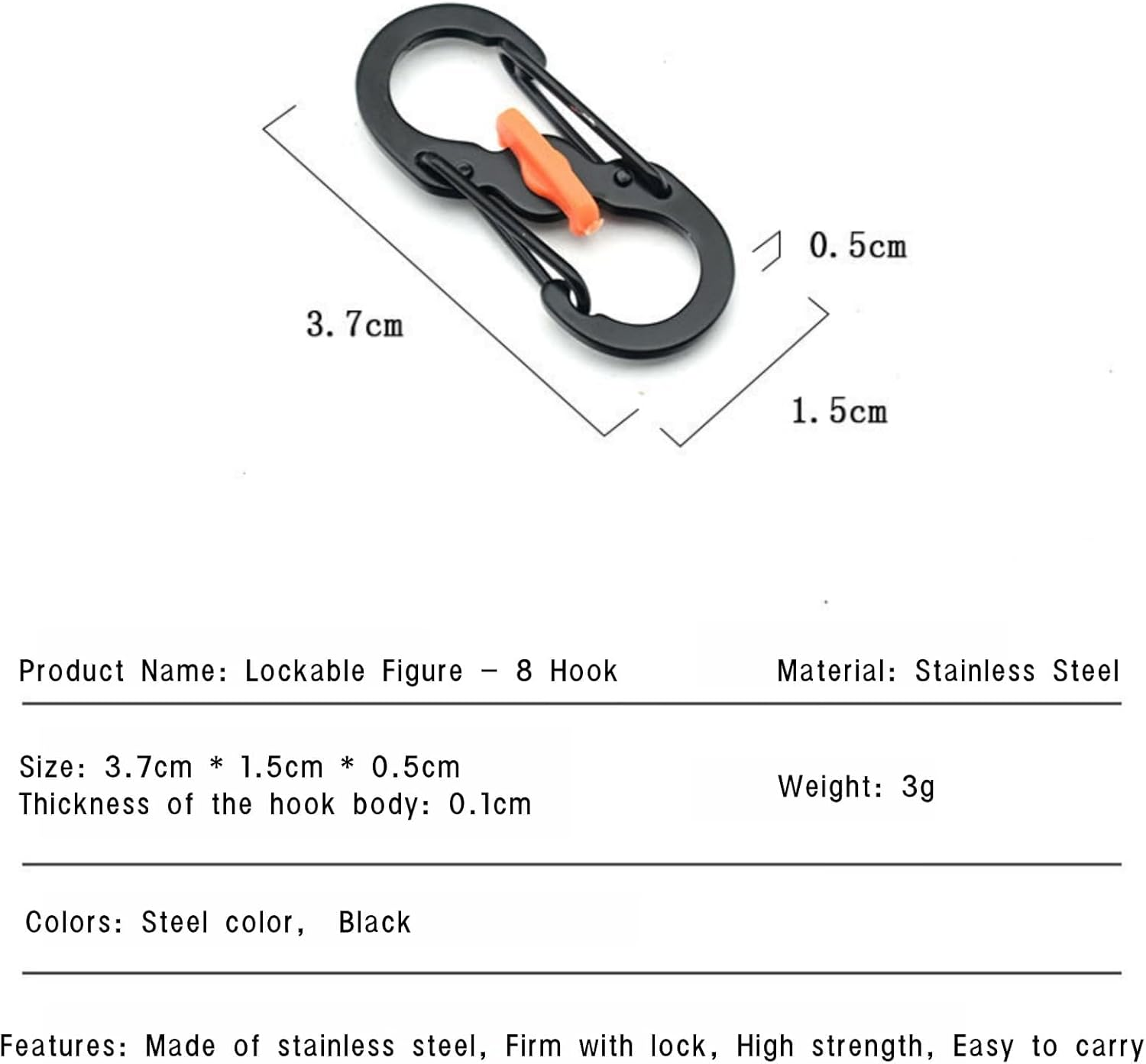 Zipper Clip Theft Deterrent - 6 PCS Built-In Lock Buckle Security Fasteners,Backpack Zipper Lock, Quick Disconnect Clip - Key Holder Add-On,Theft Deterrent Bag Accessories for Travel, School Outdoor