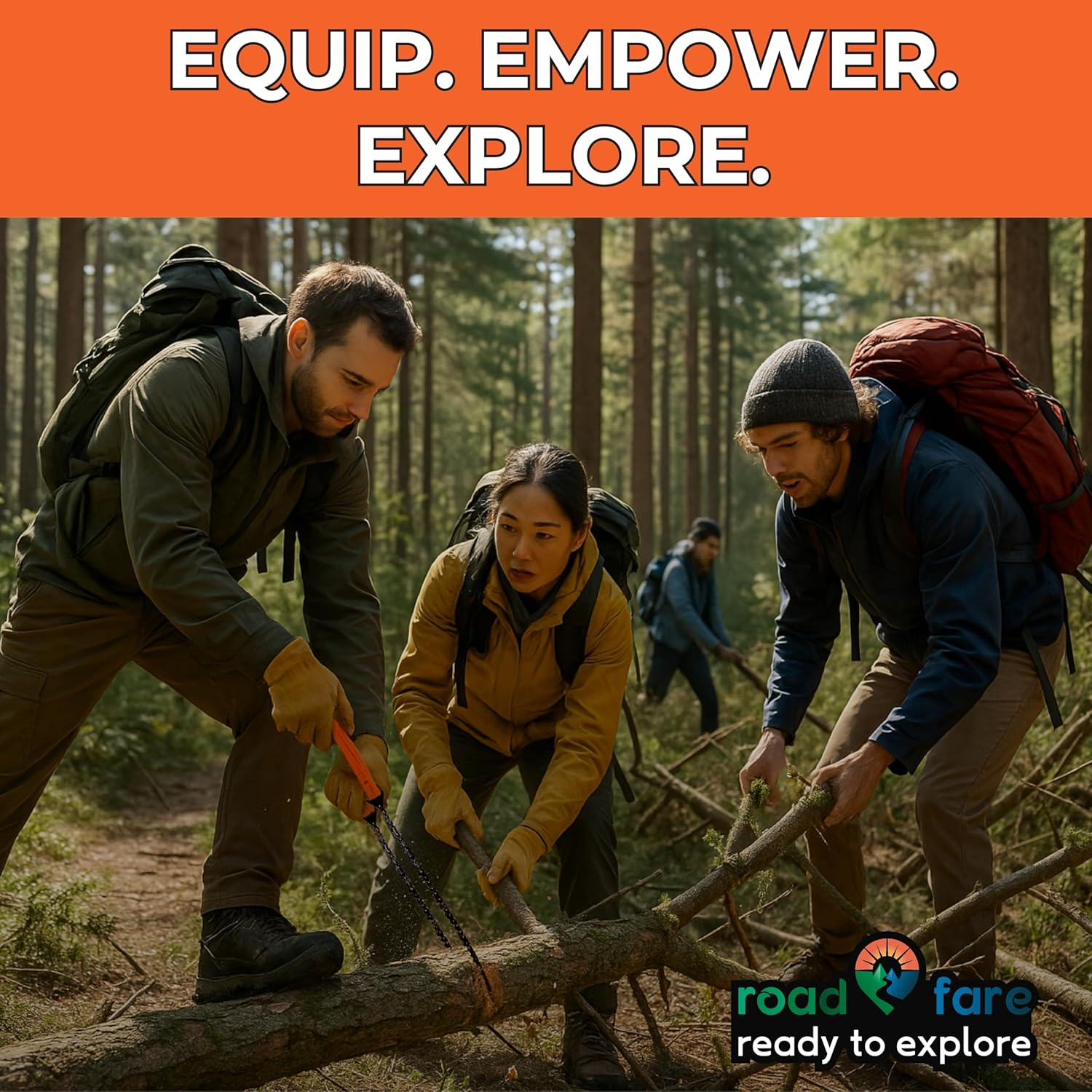 Pocket Chainsaw - 36 Inch Manual Hand Chain Saw - Pocket Saw with 48 Bidirectional Teeth - Camping Saw Survival Saw for Fast Easy Cutting - Wire Saw - Rope Saw - Cable Saw - Backpacking Gear Camp Saw image number 6