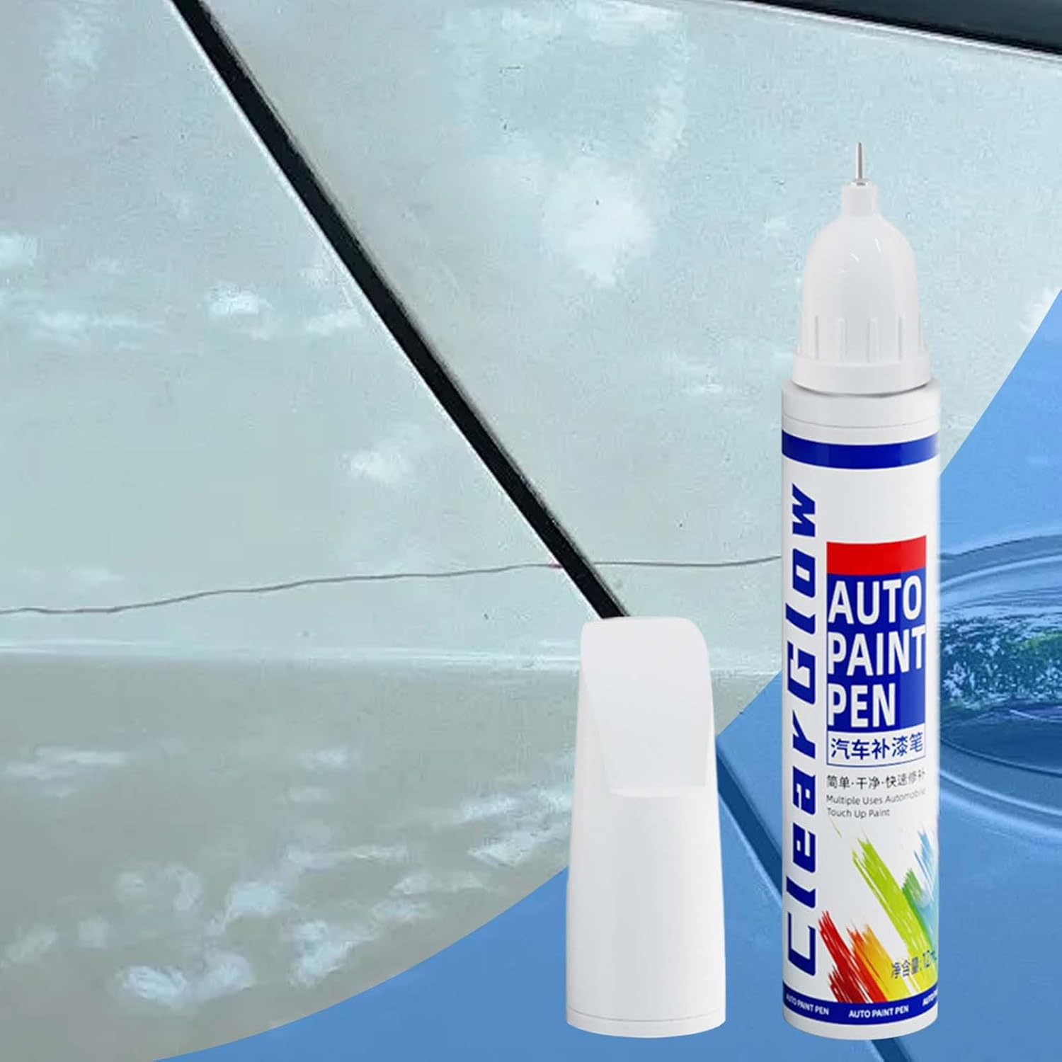Automotive Paint Pen, Professional Car Scratch Quick Fix, Auto Mending Accessories Polishing Restorer for Car Boat Trailer Motorcycle Protection against Rain Sun - Blue image number 5