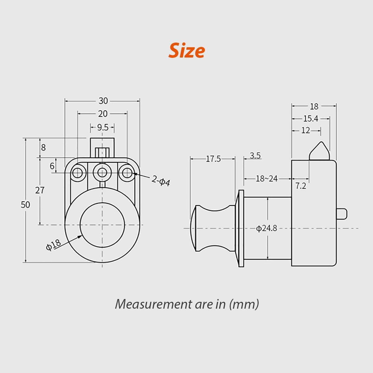 Dream Lighting 2PCS RV Locks Zinc Alloy Push Button Latch Knob Caravan Camper Trailer Motor Home Boat Vehicle Cabinet Drawer Cupboard Door image number 6