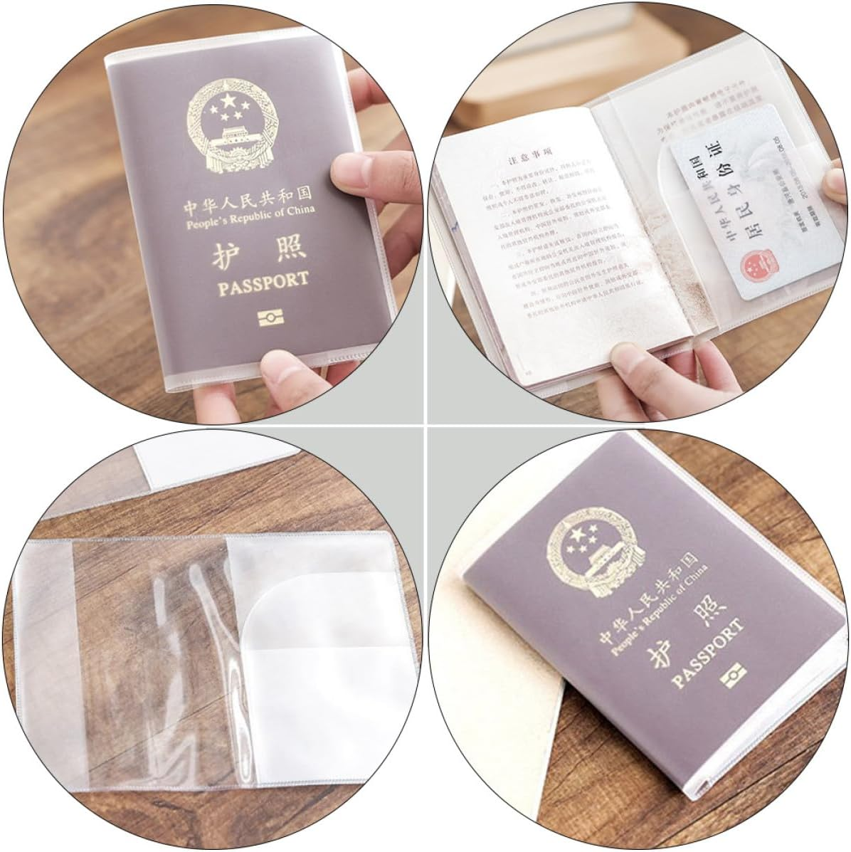 Totority 20Pcs Matte Passport Covers with Card Slots Travel Document Holders Thickened Passport Protectors for Travel Essentials and Id Organizer image number 6